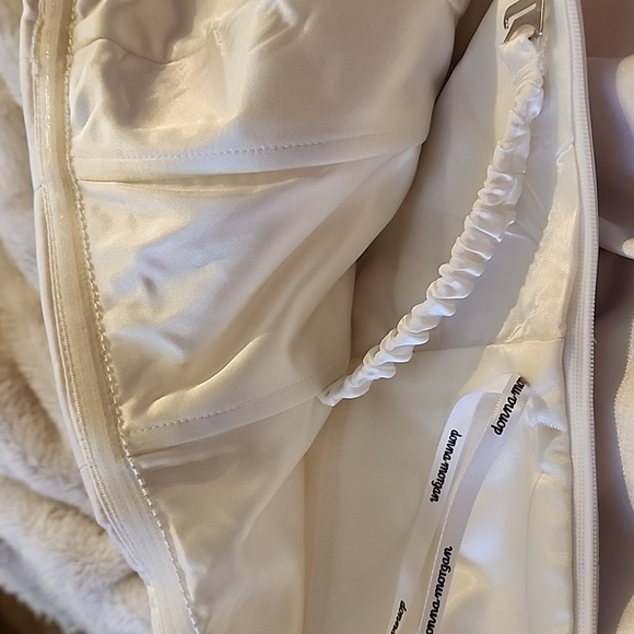 Donna Morgan size 10 Samantha fit & flare ivory/white strapless - Picture 6 of 10